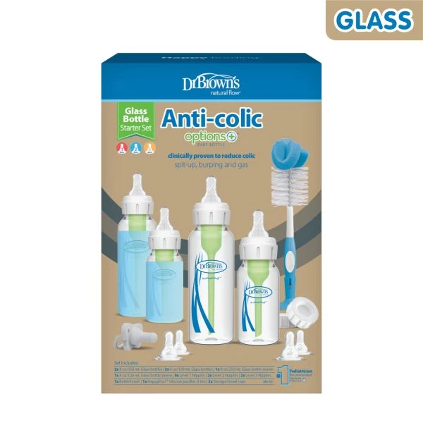 Dr. Brown's Standaard halsfles Giftset - Glas Dr. Brown's Standaard Halsfles Giftset - Glas -Beste Babyserie Winkel Dr. Brown s Standaard halsfles Giftset 3 2da1