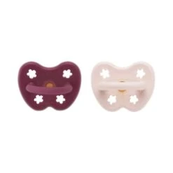 Hevea Orthodontische Fopspeen - 3-36 Mnd - 2 Stuks - Powder Pink / Rosewood