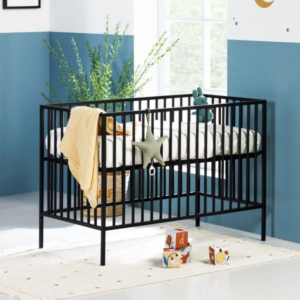 Europe Baby - Ledikant - Liam II - 60x120 - Black Europe Baby - Ledikant - Liam II - 60x120 - Black -Beste Babyserie Winkel Liam ledikant zwart SFEER 3e18