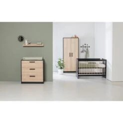 Europe Baby Nova Commode Zwart Eiken -Beste Babyserie Winkel europe baby nova commode zwart eiken 6 e094