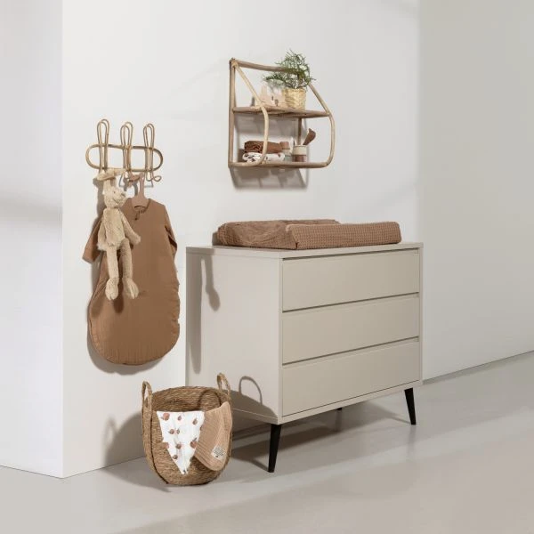 Europe Baby Sterre Babykamer Oatmeal | Bed 60 X 120 Cm + Commode -Beste Babyserie Winkel