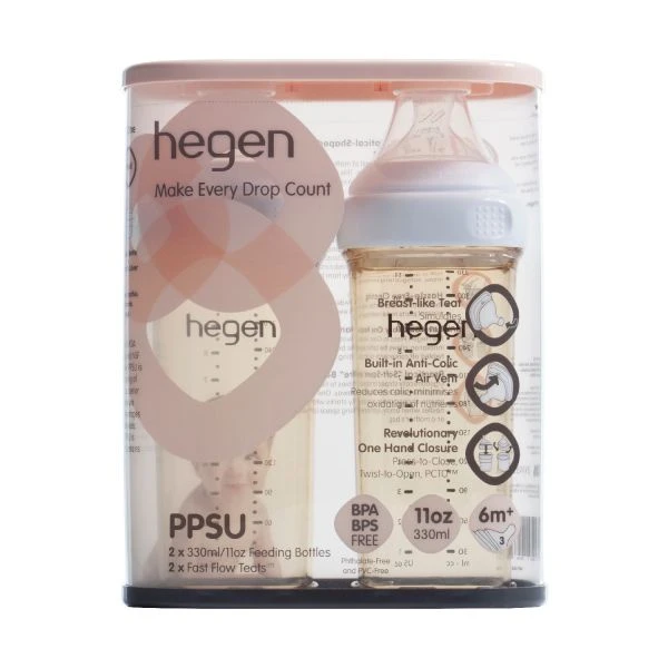 Hegen Babyfles 330 ml 2 Stuks Hegen Babyfles 330 Ml 2 Stuks -Beste Babyserie Winkel hegen babyfles 330 ml 2 stuks 2 1e2f