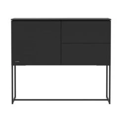 Kidsmill Modular 2 Commode 1D / 2L Mat Zwart - Zwart - Mat Zwart