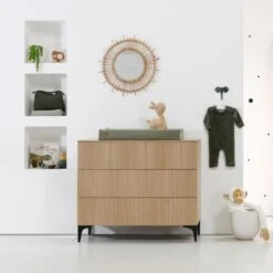 Kidsmill Levi Commode Naturel Eiken -Beste Babyserie Winkel levi ronde poot commode sfeer 2 20ca
