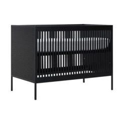 Europe Baby Liam Babykamer Zwart | Bed 60 X 120 Cm + Commode -Beste Babyserie Winkel liam ledikant 3 2 1e16