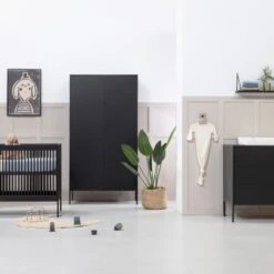 Europe Baby Liam Babykamer Zwart | Bed 60 X 120 Cm + Commode