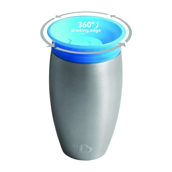 Munchkin Stainless Steel Miracle 360° Sippy Cup Blue Munchkin Stainless Steel Miracle 360° Sippy Cup Blue -Beste Babyserie Winkel munchkin stainless steel miracle 360 sippy cup blue 2 196b