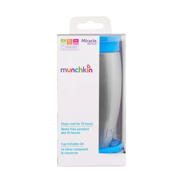Munchkin Stainless Steel Miracle 360° Sippy Cup Blue Munchkin Stainless Steel Miracle 360° Sippy Cup Blue -Beste Babyserie Winkel munchkin stainless steel miracle 360 sippy cup blue 3 9b1c